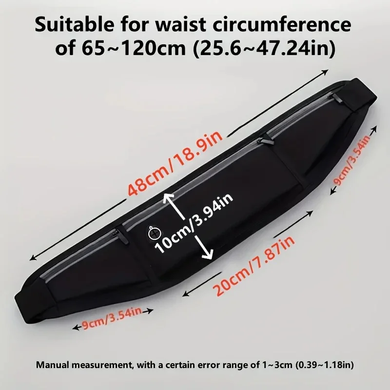 Waterproof Sports Fanny Pack Large Capacity Unisex Outdoor Running Cycling Multifunctional Waist Phone Bag Breathable Anti-slip