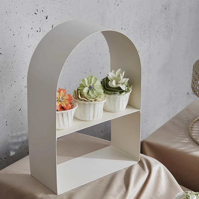 Surprise Silent Wind White Dessert Table Decoration Wedding Table Decoration Birthday Cake Tray Display Stand Gold Dessert Tray