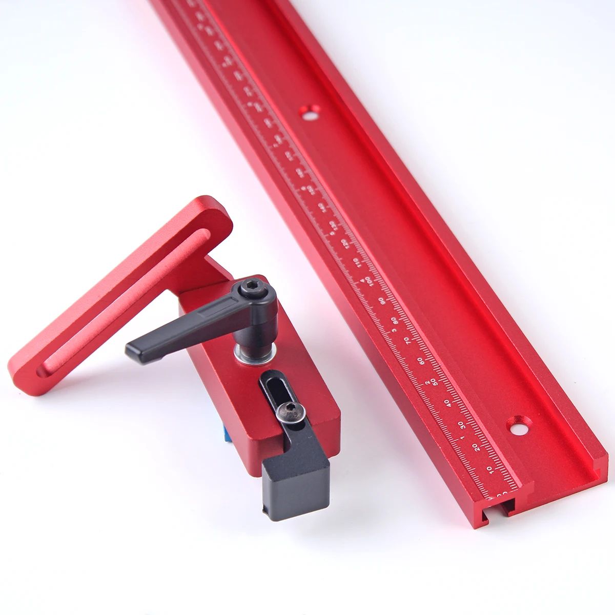 45Type T-Track Metric and Inch Limiter Woodworking Chute Precise Scale Woodworking Measuring Tools 1Set