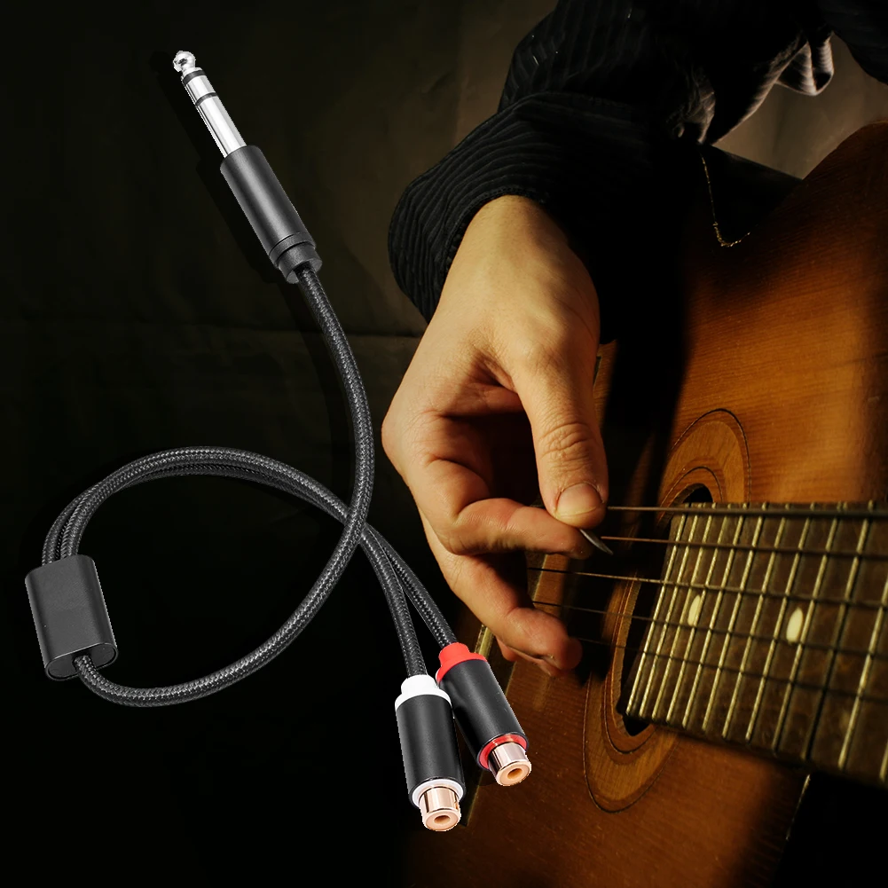 RCA  Aux  ̺, 6.35mm, ǵ , RCA Ͽ 1/4 ġ Ŀ ̺, ߿    ȣ 