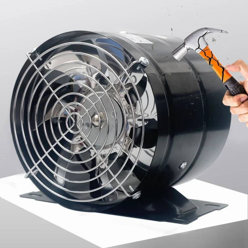 High Air Volume Free Installation Rental Lampblack Machine Household Kitchen Integrated Forming Strong Pipe Exhaust Fan