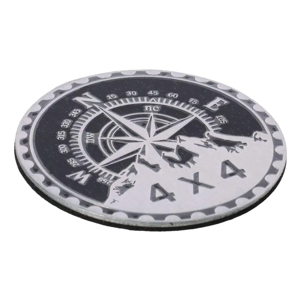 3D Metal Car Emblems , Round Emblem Decals,4 x 4 Metal Automotive Badge for Car, Truck, Motorcycle