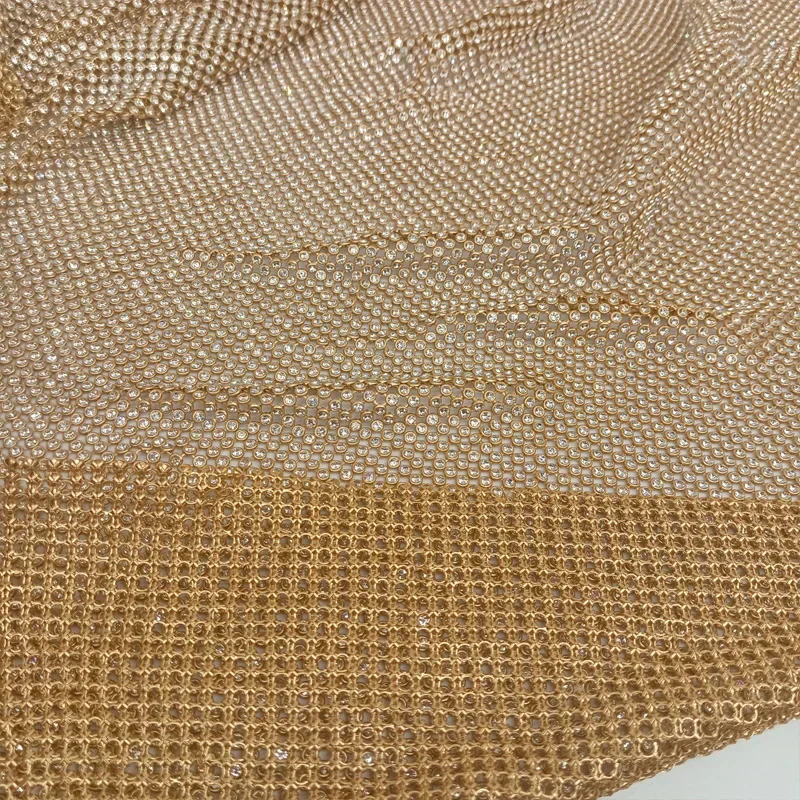 Фото Блестящая золотая основа 45x120 см, металлическая сетчатая ткань Chainmail для рукоделия, шитья, косплея, платья, сумки, одежды, ювелирные изделия для тела №5