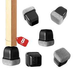 Silicone Felt - Padded Chair Leg Floor Protectors - Enhanced Furniture Feet Covers (L(27 - 35mm))