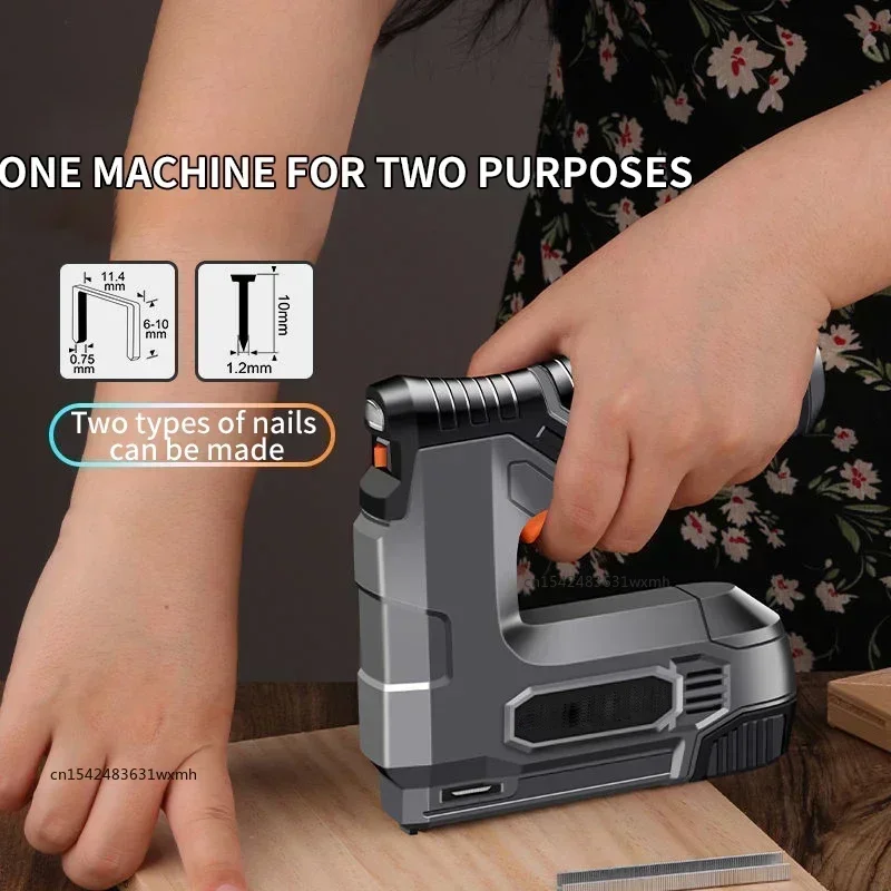 Nail Gun Electric Lithium Battery Wireless Furniture Staple for Frame Staple Woodworking DIY Upholstery
