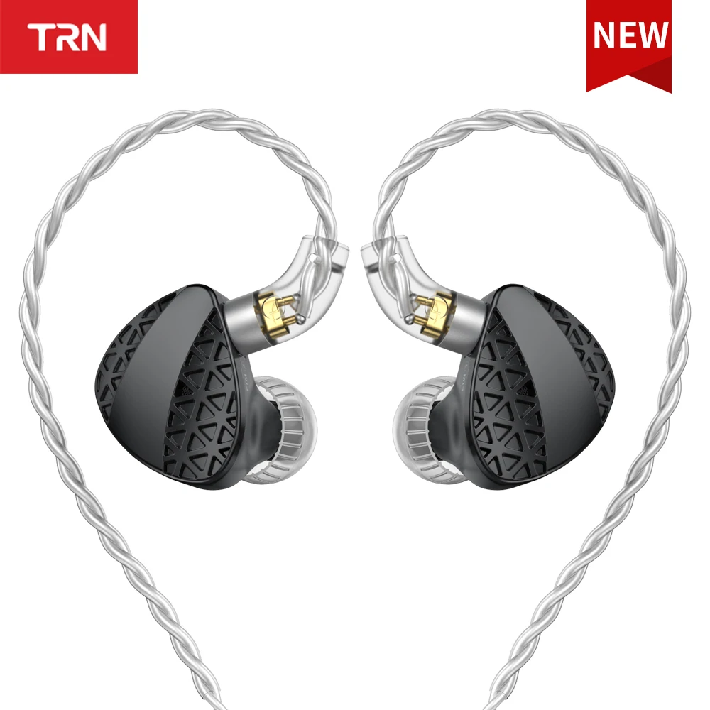 TRN MT3 High Fidelity Earphone Dual Chamber Dynamic N52 Zinc Alloy In Ear Earphones