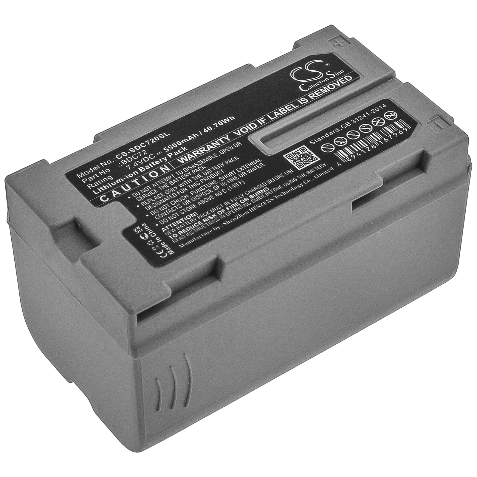 

CS Equipment Survey Battery for Sokkia 3D Layout Navigator LN-150 Pipe Laser TP-L6 Topcon Total Station GM-52 RC-5 Fits BDC72