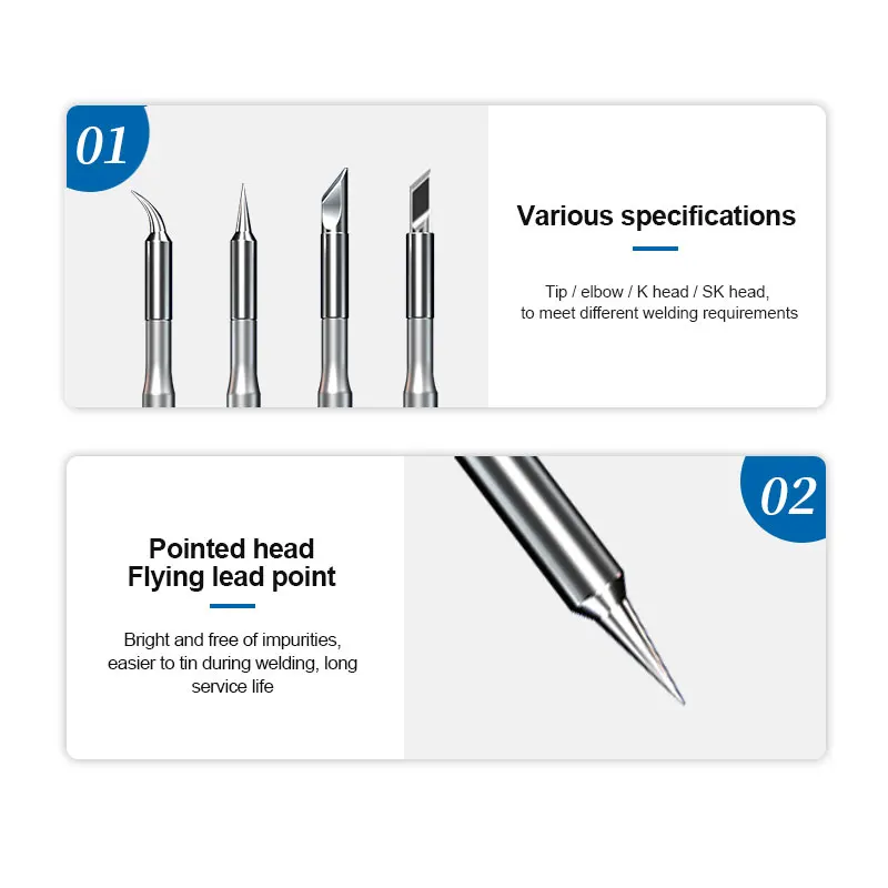 Soldering Iron C210 Integrated Soldering Iron Tip S210 Heating Core Efficient Heat Conduction for JBC Sugon Aifen T210 T26 A9 Soldering station