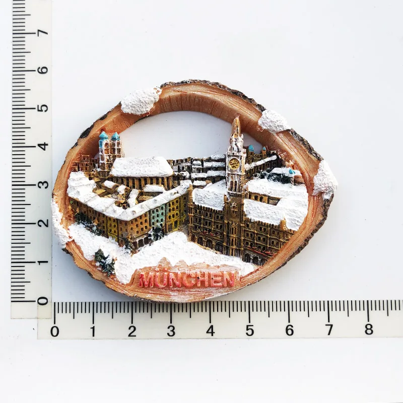 

Winter Munich beer landmark in Germany Fridge Magnets Travel 3D Memorial Magnetic Refrigerator