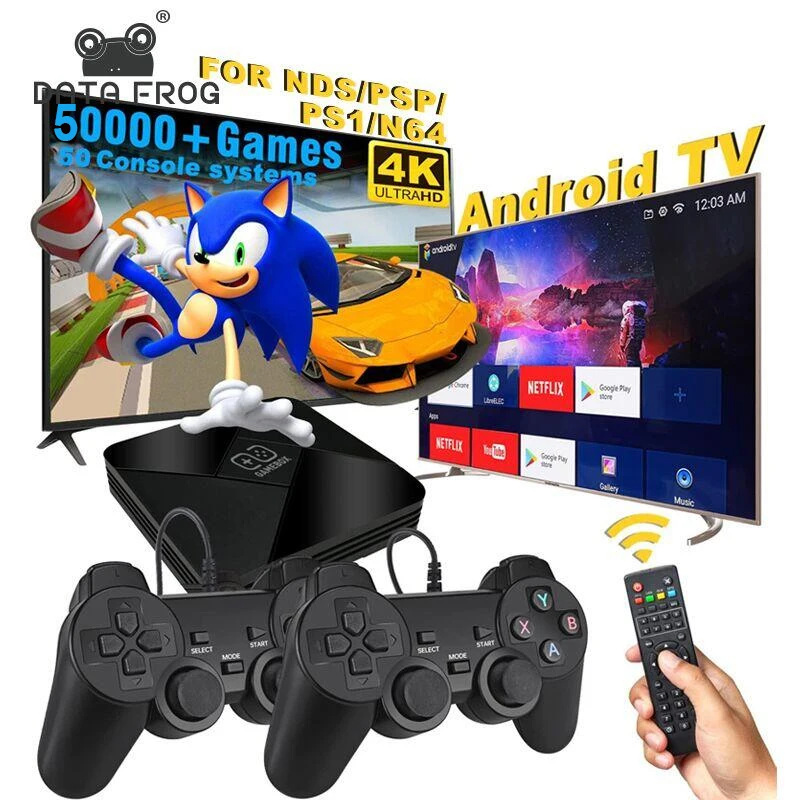 Data Frog Retro Video Game Console Built In 50000+ Classic Games 4k