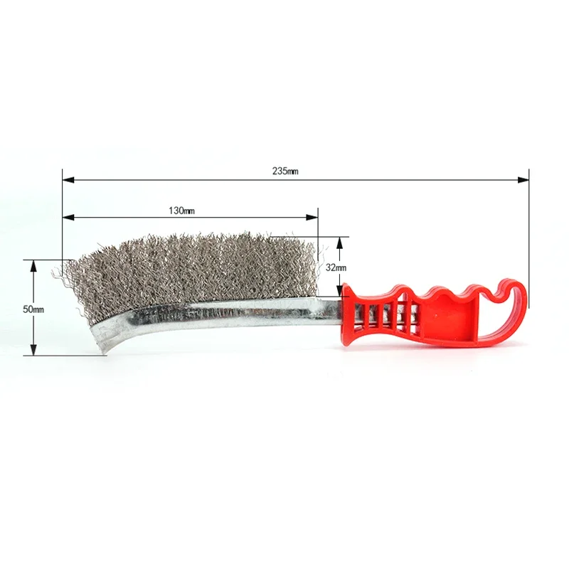 1pcs Stainless Steel Wire Brush 235mmX0.3mmX32mm Rust Removal Gap Cleaning Wire Brush For Welding Seam Plastic Hand Tools 2