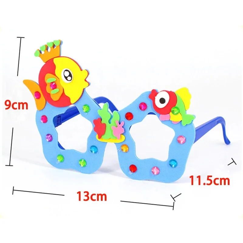 Craft Toys Kids DIY EVA Diamond Glasses Frame Craft Kits For Children