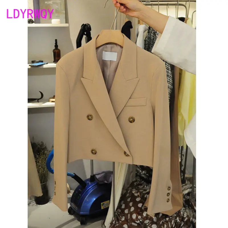 

2023 Casual British Style Small Suit Coat Women's Short Korean Version Suit Top Blazers