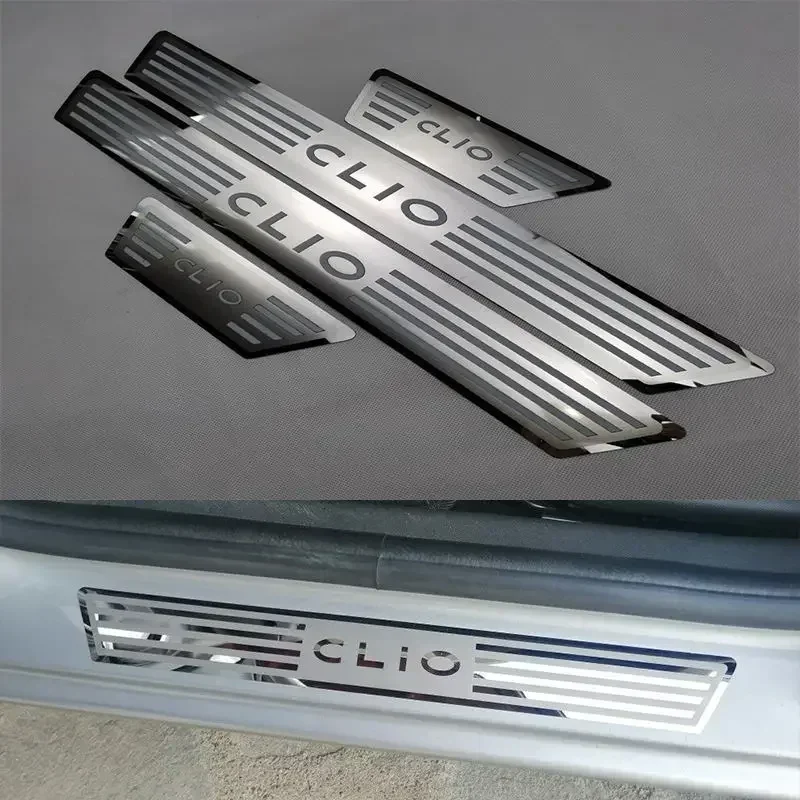 CLIO 2014 Stainless car door sill protection Stickers Door Sill Scuff Plate/Door Sill car accessories car stickers,car window stickers,car window trim stickers