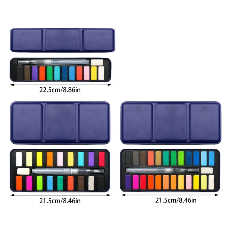 12/18/24 Color Watercolor Paint Set With Watercolor Brush For Painting