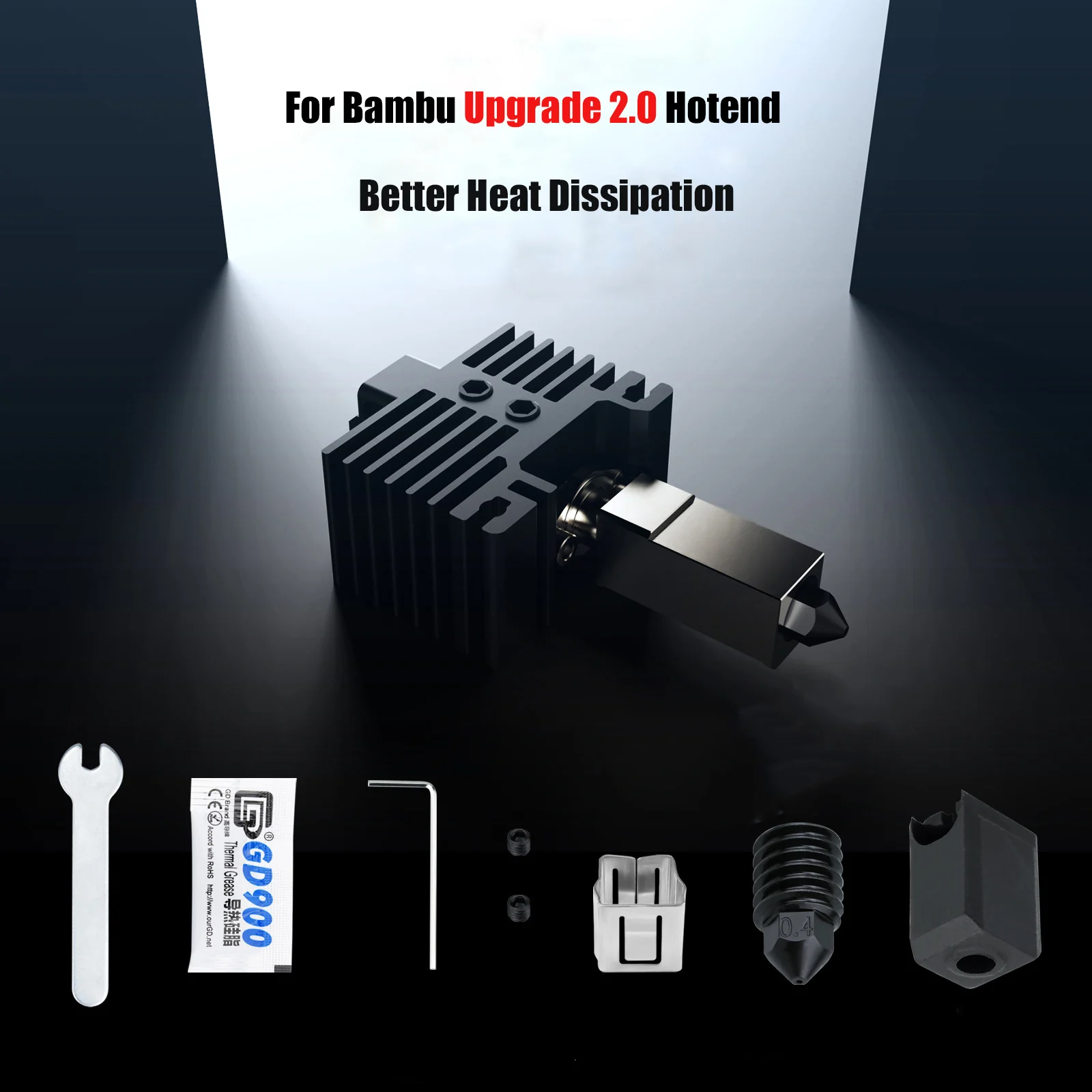 For Bambu Lab Hotend Upgrade 2.0 Version Cht nozzle bambulab Bi Metal Fit Bamboo Bambulabs X1 X1C P1P P1S hotend P1P Thermistor