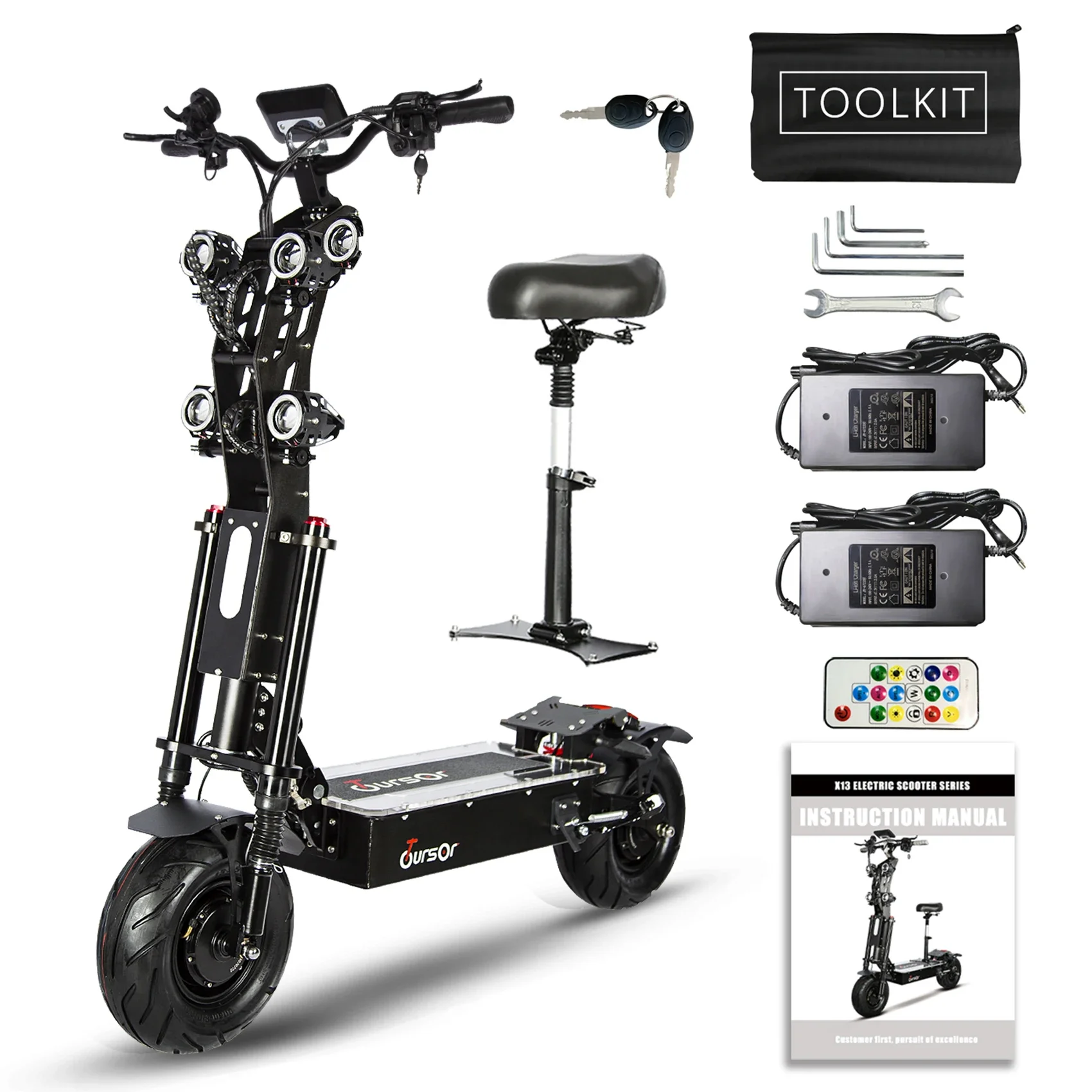 X13 Electric Scooter High Power 10000 Watt Dual Motor 72V 40ah Battery 13 Inch Foldable Premium Adult Speed