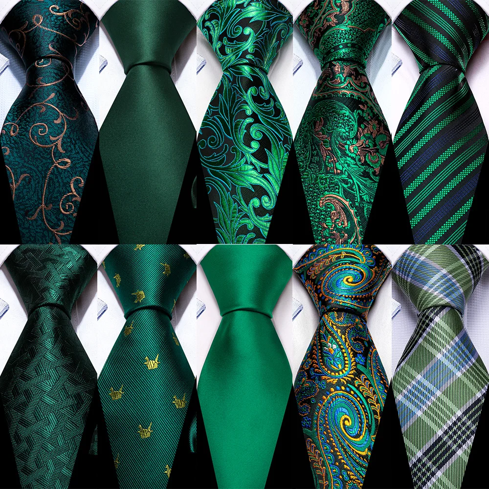 Men's 100% Silk Solid Olive Necktie - 57" Long, 3.25" Wide, Handmade For Formal & Business Wear