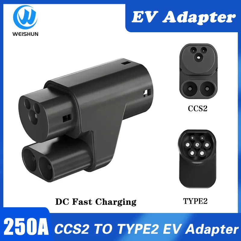 

CCS2 to Type 2 Tesla EV Charging Adapter Convertor CCS Combo 2 EV Charging Adaptor Compatible with Model S/X Electric Vehicle