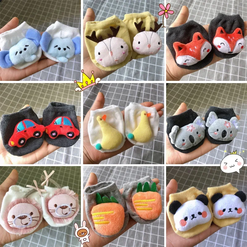 0-3Y Cute Cartoon Animal Baby 3D Doll Socks Cotton Rubber Anti-slip Floor Socks for Newborn Infant Baby Socks
