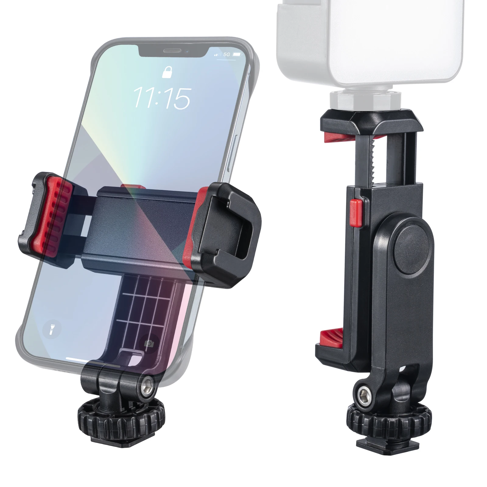 

Phone Clip Vertical Shooting Phone Mount Holder DSLR Camera Monitor Mount Tripod Mount Clamp For Smartphone Vlog Shooting