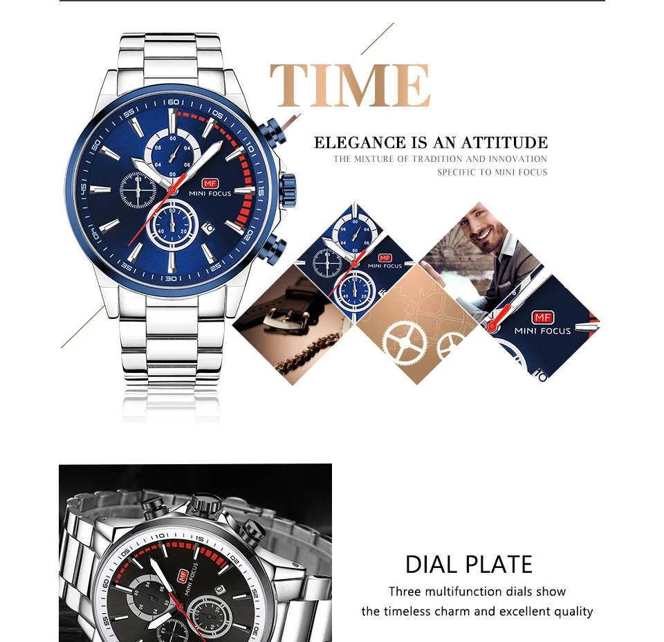 Montre à quartz MINI FOCUS pour homme étanche_voghion.com