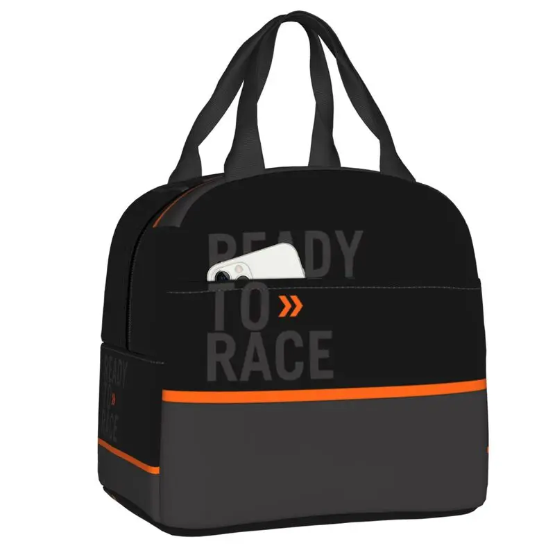 

Ready To Race Insulated Lunch Bag for Work School Enduro Cross Motocross Bitumen Bike Life Waterproof Thermal Cooler Lunch Box