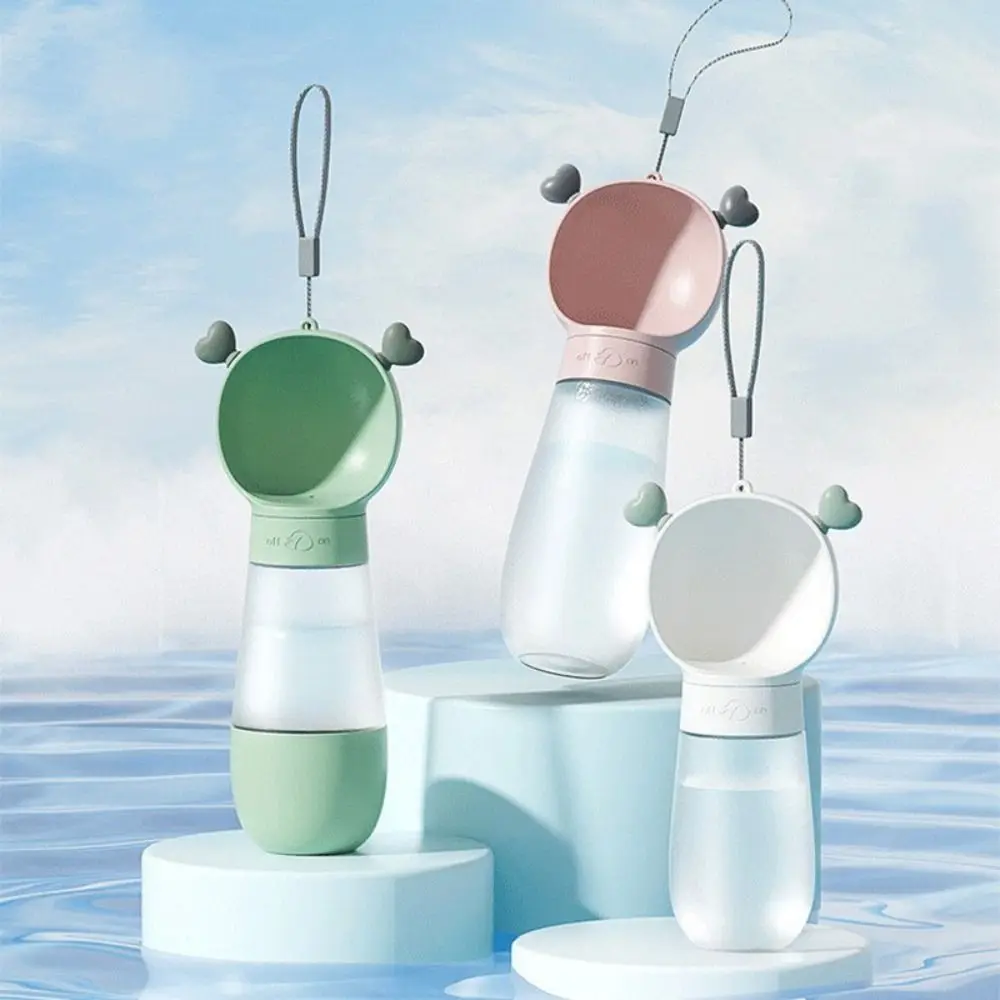 2 in 1 Outdoor Dog Water Bottle Leak-Proof Cloud Shape Pet Feeder Transparent Lightweight Dog Water Dispenser Walking The Dog