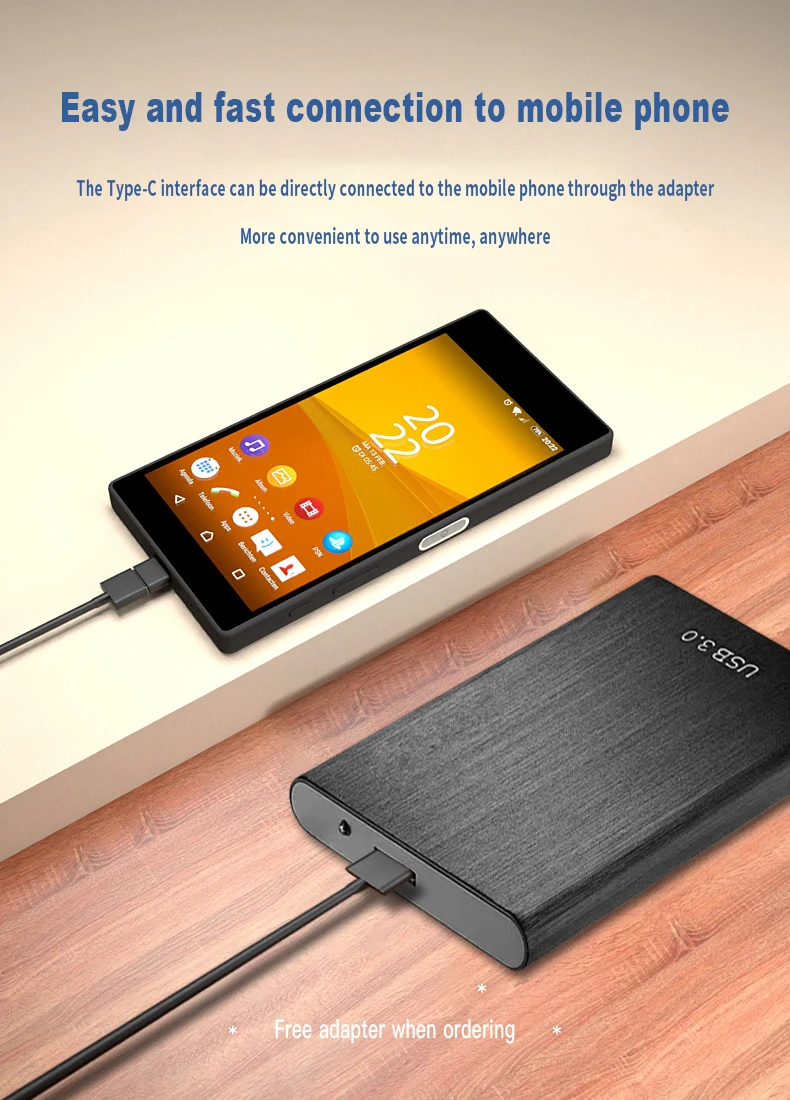 4TB Portable High-speed 2TB SSD 8TB hd 500gb External Hard Drive Mass Storage USB 3.0 Interface Storage for Laptops Computer ps5