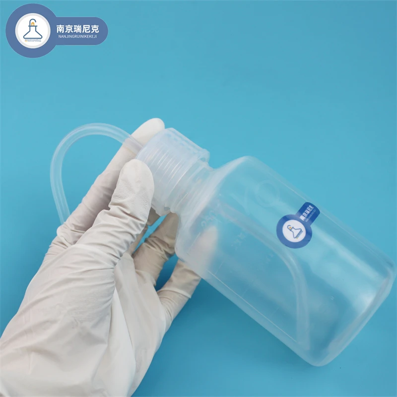 FEP 세척 병, 크고 작은 입, 강산 및 알칼리 내성, 투명 불소 테트라 사이클린 세척, b, 300ml