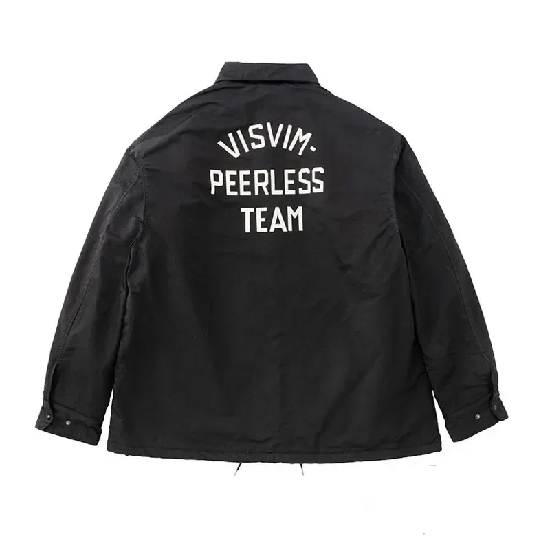 Japan Style VISVIM 23SS Limited Single Breasted Loose Embroidered Men Jacket New Arrival Parkas Coat