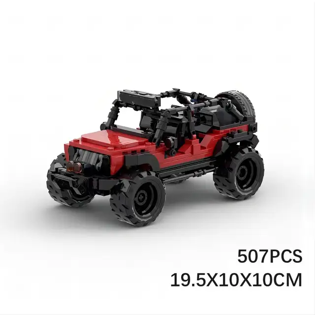 Jeep Building Blocks Jeep Wrangler Adventurer Motor Fun fit High-tech Building Block bricks Vehicle Cars kid Toy Gft 5