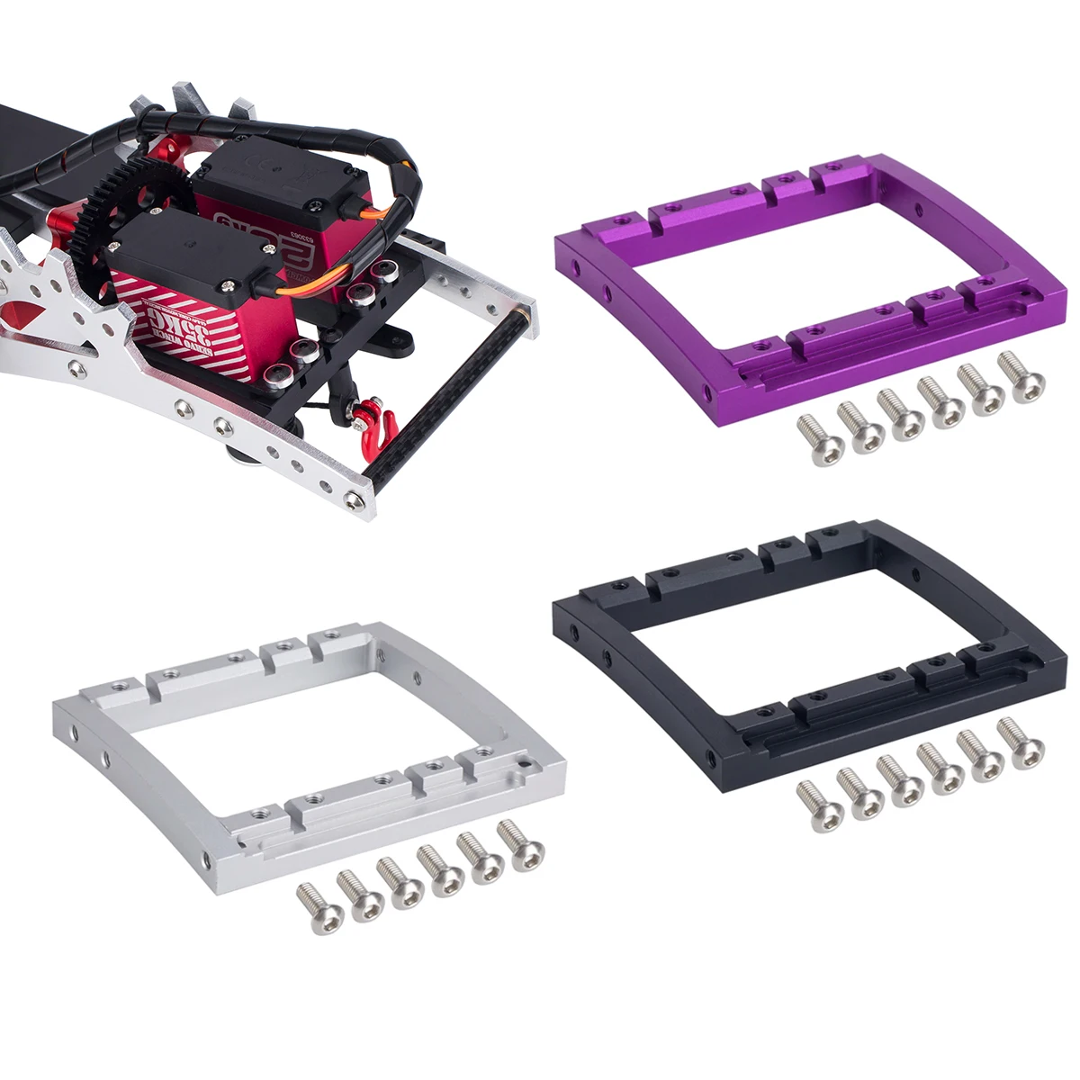 AluminumAlloyDualServoMountWinchWheelfor110RCRigsCrawler