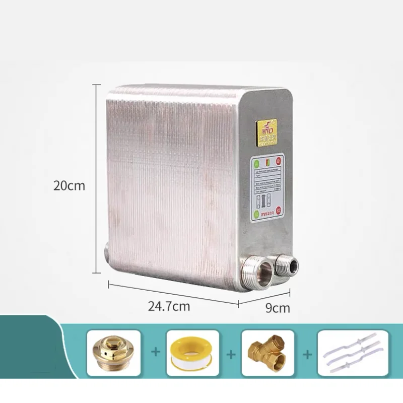Description Picture 6 of itemNEW 80 Plates Stainless Steel Heat Exchanger Brazed Plate Type Water Heater Chiller Cooler Counter Flow Chiller.