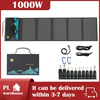 Chargeur solaire portable 1000W pliable avec sortie USB et DC pour le camping en plein air, la randonnée et l'alimentation électrique d'urgence 2