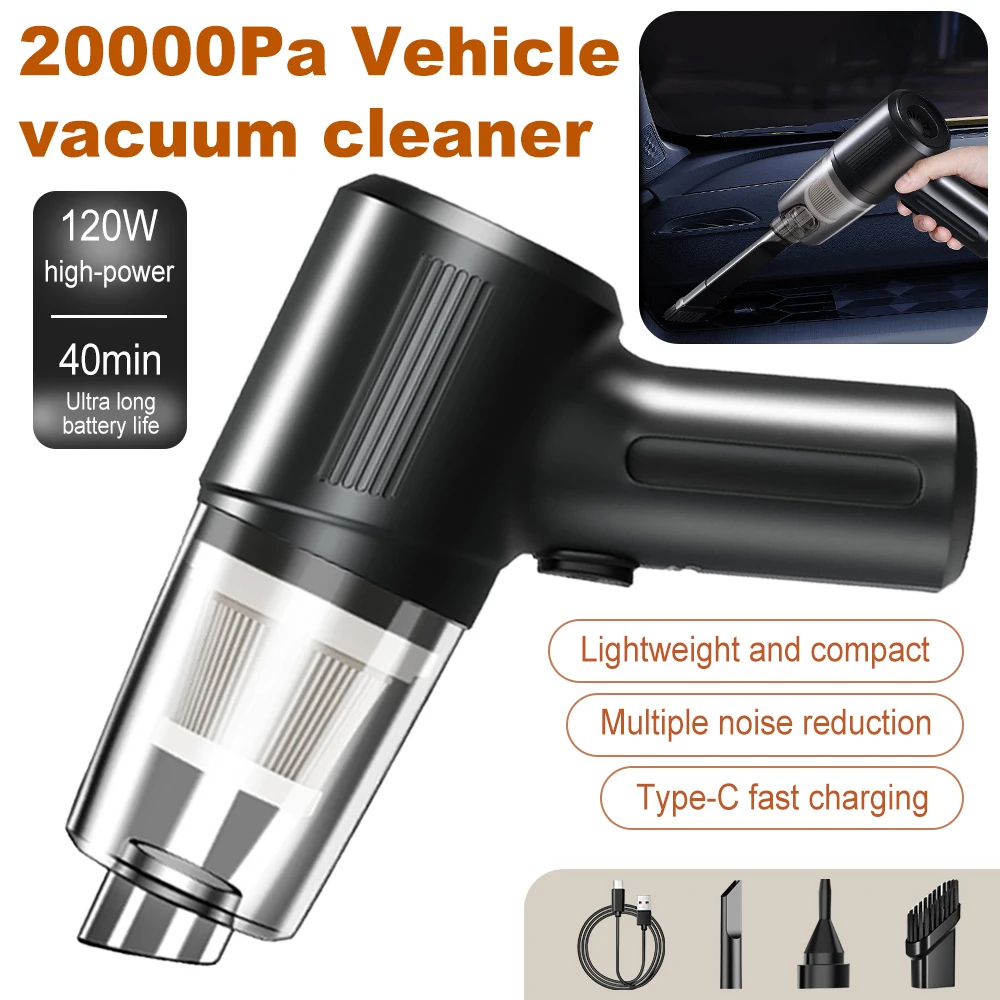 Wireless Car Vacuum Cleaner Multifunctional Mini Portable High-power Suction and Blowing Integrated Cleaning Appliance