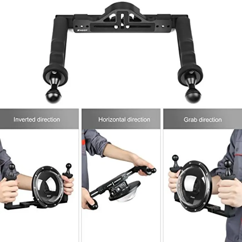 

for GoPro 6/5/4/3+/3 SJCAM and 6 inch Dome Port and Camera DV Aluminium Alloy Adjustable Handheld Stabilizer Tray Handle Grip