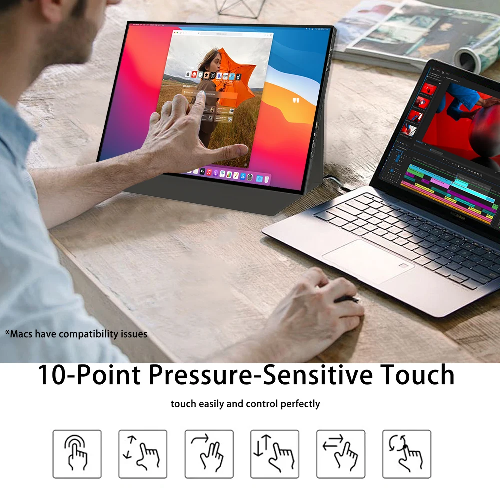 LESOWN ʱ ޴ , USB C 2.5K UHD ġũ, 2560x1600 ADS, PC  ũ ͽٴ ÷ , 16 ġ