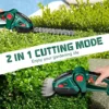 Hecus 2 IN 1 Cordless Electric Hedge Trimmer Lawn Mower Handheld Garden Shrub Pruning Trimmer Power Tools For Makita 18V Battery 4