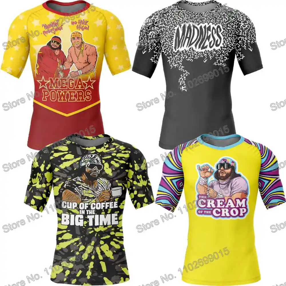 Macho Man Randy Savage The Cream Of The Crop Surfing Clothing Swimsuit Men Rash Guard Short Sleeve Diving Summer Beach Tights rash guard,surfing swimsuit