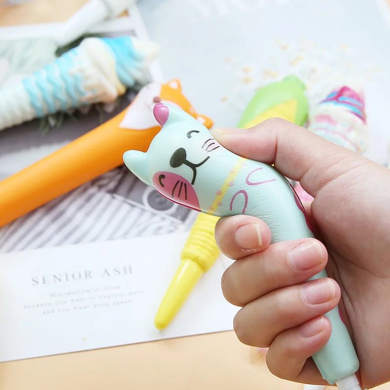 HOMFUN Cute Stress Relief Point Drill Pen 5D Diamond Painting Toy Soft Decompression Pens DIY Crafts Accessories Tool 1pc Random