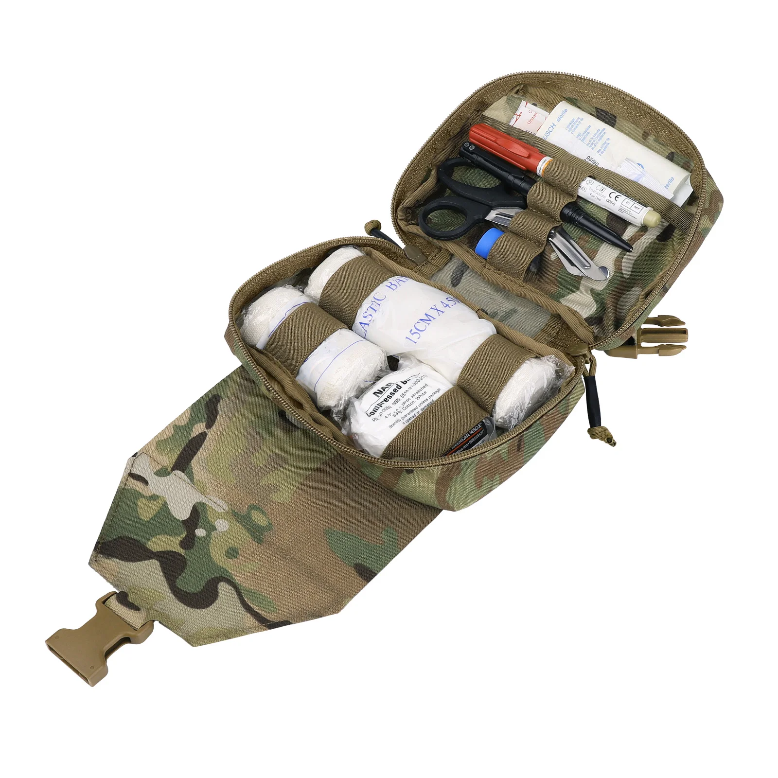 KRYDEX Taktische Rip Away IFAK Tasche Medic EMT Erste Hilfe Trauma Kit Tasche Jagd Outdoor Abreißen Erste Hilfe Überleben Tasche – Detail 7