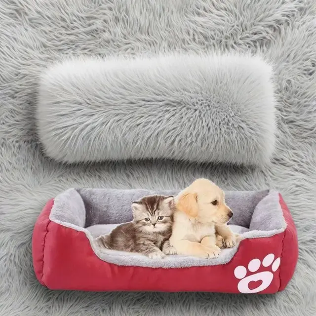 Large Pet House Dog Bed Cat Mat Long Plush Deep Sleeping Warm Soft Small Dog Cushion Calm Beds for Puppy Chihuahua 5