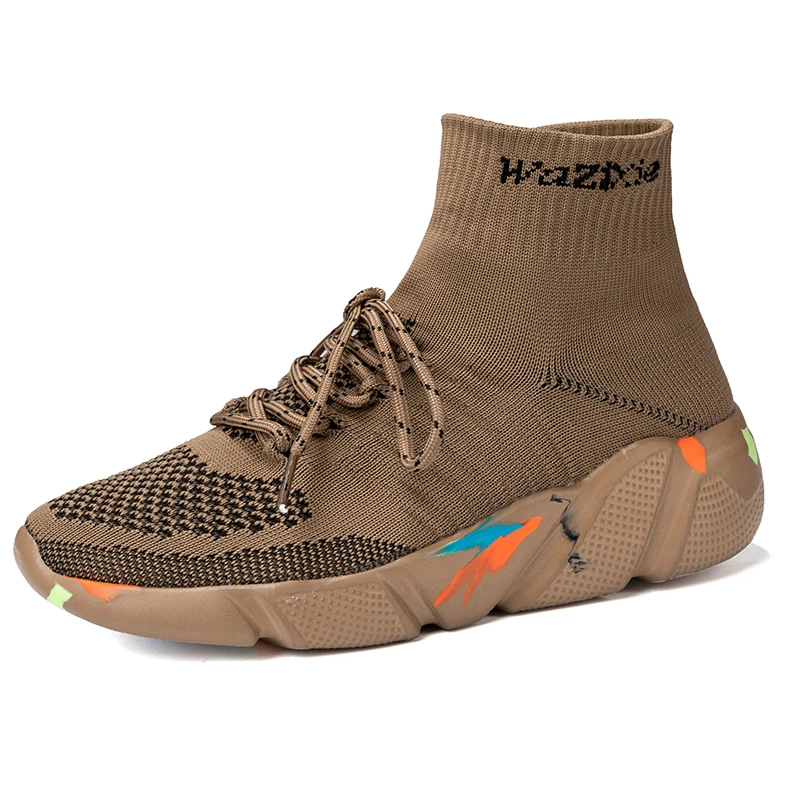 

2023High-top Sock Sneakers Men Soft Sports Walking Jogging Shoes for Women Spring Fashion Shoes Mesh Running Shoes Male Footwear