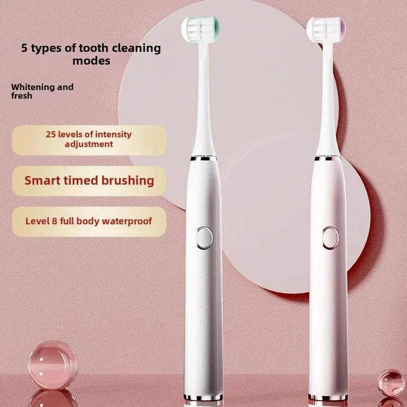 Adult Triple-face Electric Toothbrush Rechargeable Waterproof Magnetic Levitation Sonic Vibration Soft Bristle