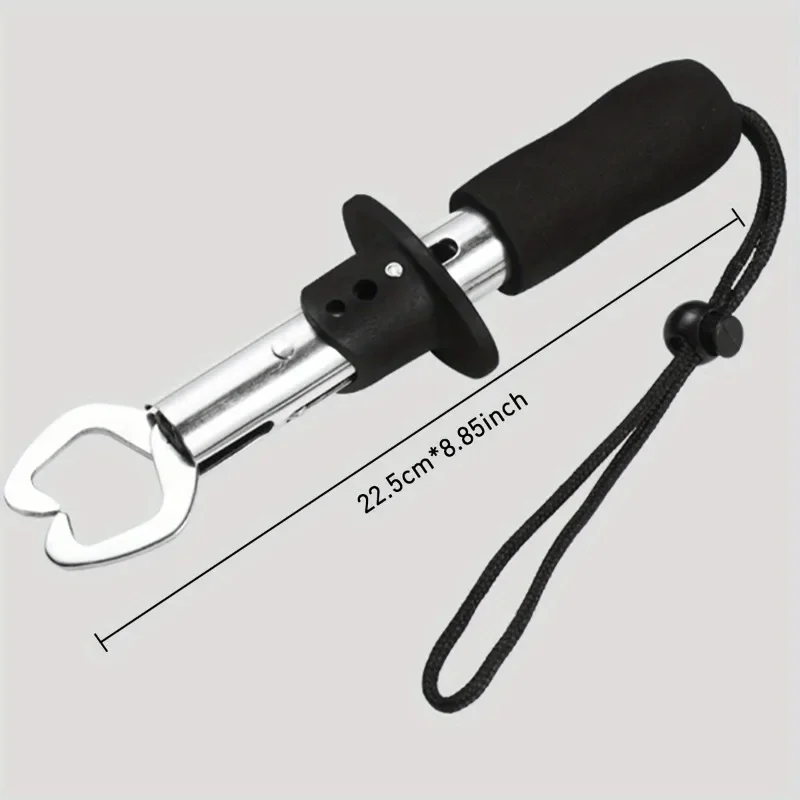 Portable Mini Stainless Steel Fishing Pliers with Fish Holder Lip Clamp Gripper for Weighing Purpose