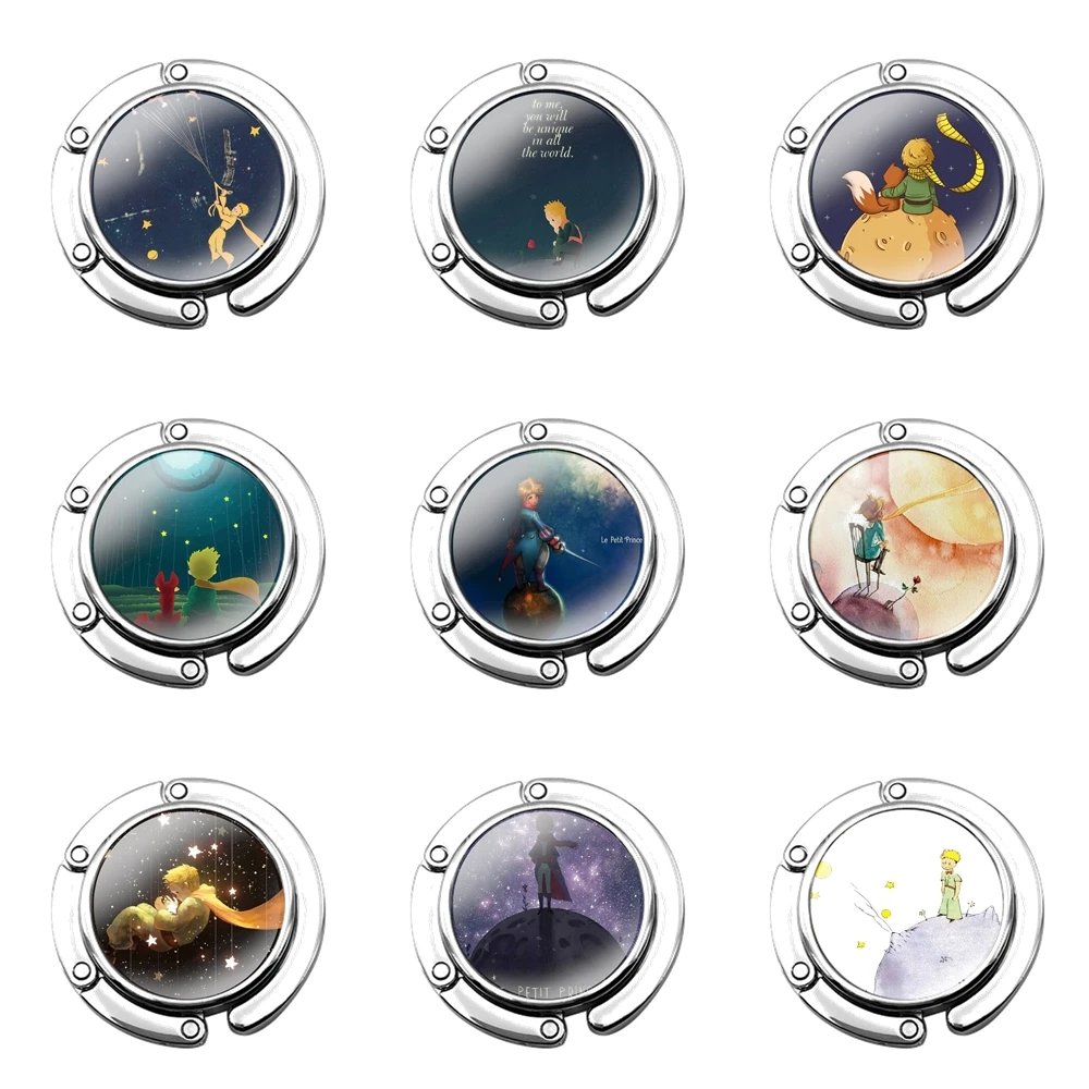 

The Little Prince and the Fox Smart Design Funny Foldable Purse Hook for Women's Table Handbag Storage Folding Decor Table Hook