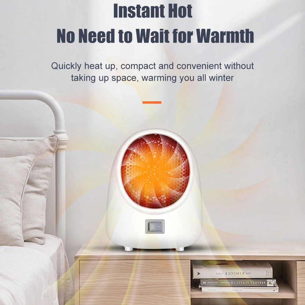 400W Mini Electric Heater 2-speed 3S Quick Heating Home Electric Heater 220V/110V Hot Fan Heater Overheating Protection Air Heat 2