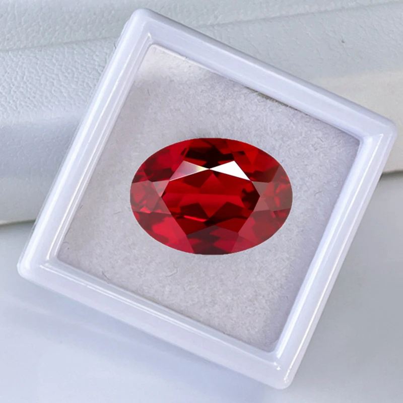 Premium-Auswahl Rubin 13x18mm 16,0 Karat Oval Facettiert Geschliffen UV-Licht Leuchtender Edelstein für Schmuckherstellung/Sammlung/DIY – Detail 8