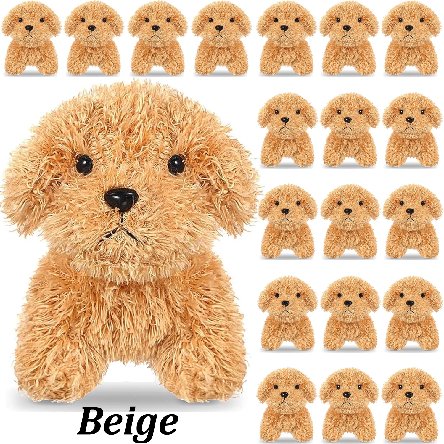 Llaveros De Peluche 4E's Novelty Animales De Peluche (paquete De 12)  Cachorros De Peluche Surtidos – 5 Pulgadas, Pequeños Animales De Peluche, 6  Diseños – Para Regalos De Fiesta De Cumpleaños Para Niños Caniche Peluche, image size:1500x1500
